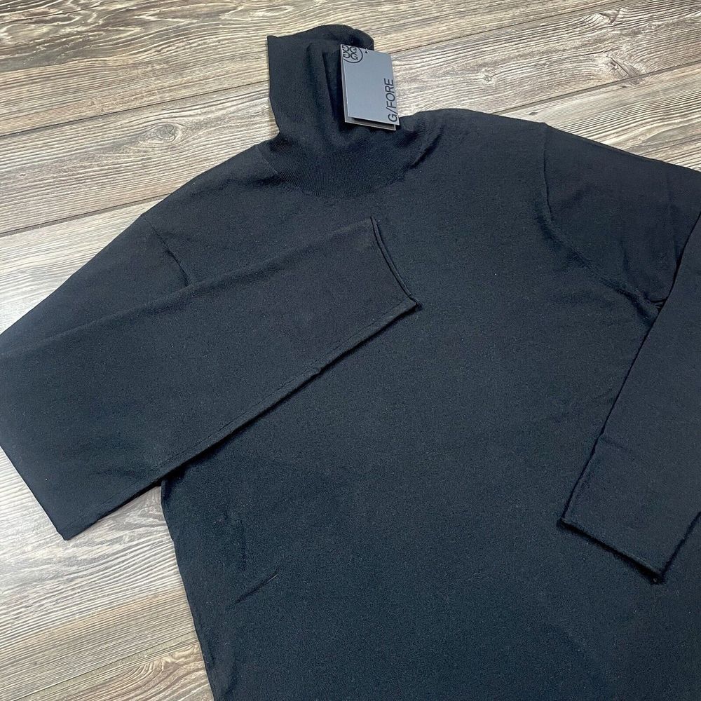 G/Fore Men's Merino Wool Blend Turtleneck‎ Sweater Black Size Medium NWT $280